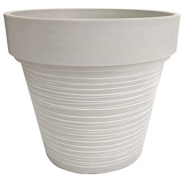 Gardener Select 12 in. Carved Finish Look White Wide Rim Planter GSACVBO30WHT